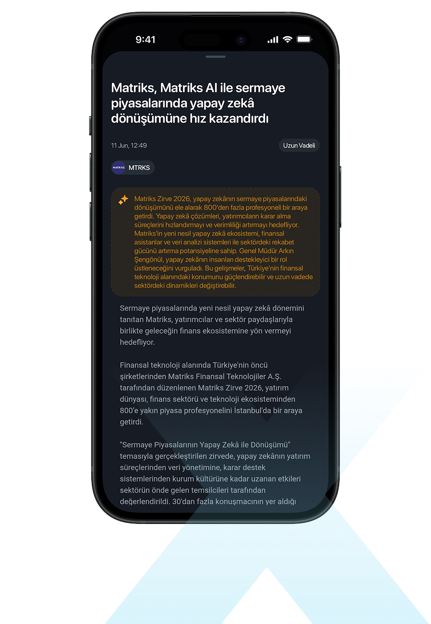 IQx AI Haber ekranı
